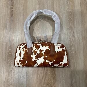 Steve Madden Brown and White Shoulder Bag